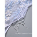 LEVEL K2027 Wholesale Women's Bodysuits Transparent Transparent Mesh Lace Cup Tie Intimate Apparel Sexy Lingerie